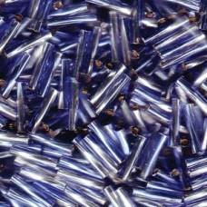 Twisted Bugle 2.7x12mm S/l Clear/ Lt Sapphire-250 Gm (3940)