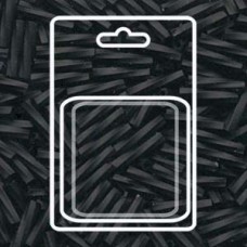 Twisted Bugle 2.7x12mm Matte Black-aprx 13gm/cd (401F)
