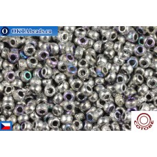 COTOBE Beads CZ 11/0 Silver Etched Rainbow (04015)