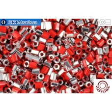 COTOBE Beads рубка 11/0 Brick-red and Silver 06070 100гр