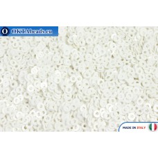 Итальянские плоские пайетки 2мм Bianco Ghiaccio Opaline (1004)