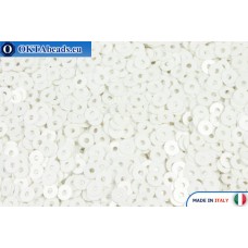 Итальянские плоские пайетки 3мм Bianco Ghiaccio Opaline (1004)