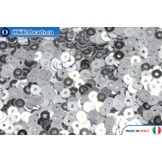 Итальянские плоские пайетки 3мм Argento Metallizzati (1111)