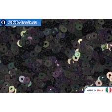 Итальянские плоские пайетки 3мм Black Orientali (5020)