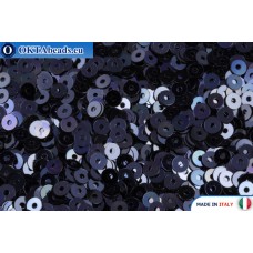 Итальянские плоские пайетки 3мм Blu Navy Metallizzati (6741)