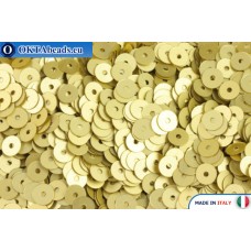 Итальянские плоские пайетки 4мм Oro Giallo Satinati (236W)