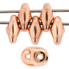 DG-7 SuperDuo бусины 5х2мм Metallic Copper Penny (MAG03) - 50гр