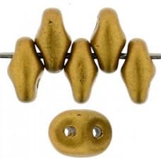 DG-7 SuperDuo бусины 5х2мм Matte - Metallic Antique Gold (K0174) - 100гр
