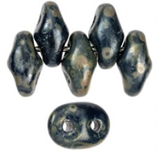 DG-7 SuperDuo бусины 5х2мм Matte - Jet - Rembrandt (MRB23980) - 100гр