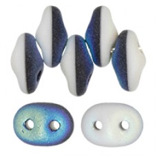 DG-7 SuperDuo бусины 5х2мм Matte - Opaque Black/White Full AB (DBW28773) - 100гр DG-7 SuperDuo бусины 5х2мм Matte - Opaque Black/White Full AB (DBW28773) - 100гр