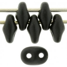 DG-7 SuperDuo бусины 5х2мм Satin Metallic Black (29400AL) - 100гр