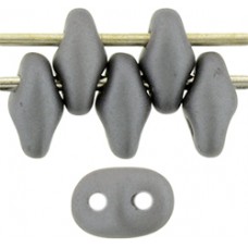 DG-7 SuperDuo бусины 5х2мм Satin Metallic Gray (29403AL) - 100гр