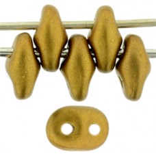 DG-7 SuperDuo бусины 5х2мм Satin Metallic Goldenrod (29415AL) - 100гр