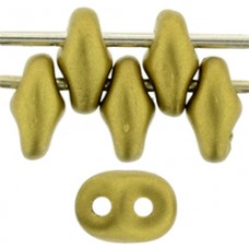 DG-7 SuperDuo бусины 5х2мм Satin Metallic Gold (29418AL) - 100гр