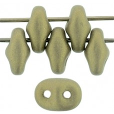 DG-7 SuperDuo бусины 5х2мм Powdery - Antique Gold (29744AL) - 100гр