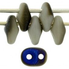 DG-7 SuperDuo бусины 5х2мм Matte - Azure Opaque Gray (ZF43020) - 100гр