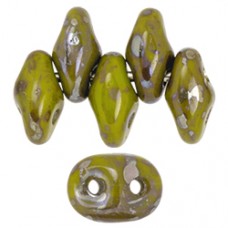 DG-7 SuperDuo бусины 5х2мм Opaque Olivine - Rembrandt (RB53410) - 100гр