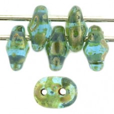 DG-7 SuperDuo бусины 5х2мм Opaque Aquamarine - Picasso (TP60020) - 100гр DG-7 SuperDuo бусины 5х2мм Opaque Aquamarine - Picasso (TP60020) - 100гр