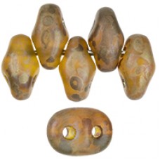 DG-7 SuperDuo бусины 5х2мм Matte - Jonquil - Rembrandt (MRB80020) - 100гр