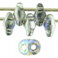 DG-7 SuperDuo бусины 5х2мм Crystal - Silver Rainbow (98530CR) - 100гр