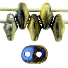 DG-7 SuperDuo бусины 5х2мм California Blue (98548CR) - 100гр