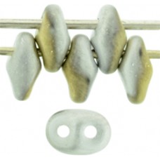 DG-7 SuperDuo бусины 5х2мм Matte - California Silver (98850CR) - 100гр