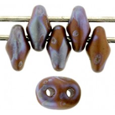 DG-7 SuperDuo бусины 5х2мм Matte Nebula - Opaque Umber (S8C13600) - 100гр