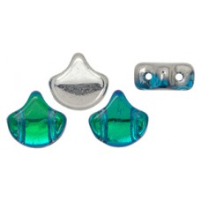 DG-8 Ginkgo бусины 7,5х7,5мм Backlit - Aquamarine (S11C60020) - 50гр