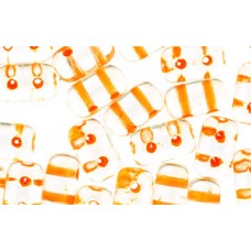 DG-7 Rulla бусины 3х5мм Crystal - Orange Neon-Lined (44510CR) - 100гр
