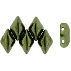 DG-7 GemDuo бусины 8х5мм Luster - Metallic Olivine (LK23980) - 50гр