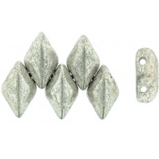 DG-7 GemDuo бусины 8х5мм Silver Luster - Jet (TS23980) - 50гр