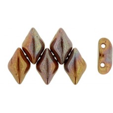 DG-7 GemDuo бусины 8х5мм Opaque Red - Bronze Vega (LH93200) - 50гр