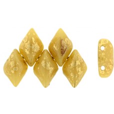 DG-7 GemDuo бусины 8х5мм Gold Splash - Opaque Ivory (S22C13020) - 50гр