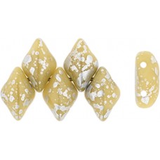 DG-7 GemDuo бусины 8х5мм Silver Splash - Opaque Ivory (S23C13020) - 50гр