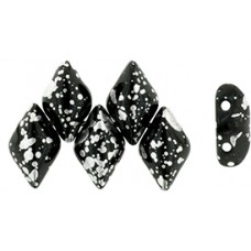 DG-7 GemDuo бусины 8х5мм Silver Splash - Jet (S23C23980) - 50гр