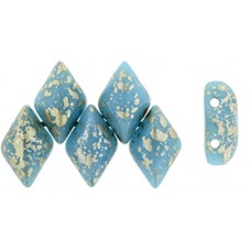 DG-7 GemDuo бусины 8х5мм Silver Splash - Blue Turquoise (S23C63030) - 50гр