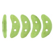 DG-9 Crescent бусины 10х3мм Opaque Green Flash (S0010WH) - 100гр