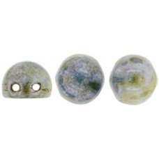 DG-9 Cabochon бусины 7мм Luster - Green/Opaque White (LN03000) - 50гр