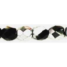 DG-2 Граненые Бусины 3мм Jet - Silver 1/2 Coat (S23980) - 1200шт