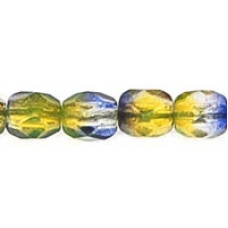 DG-3 Граненые Бусины 4мм Dual Coated - Tanzanite/Olivine (K3531) - 1200шт