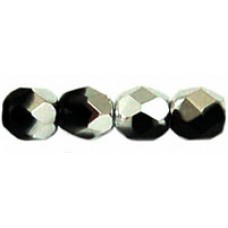 DG-3 Граненые Бусины 4мм Jet - Silver 1/2 Coat (S23980) - 1200шт