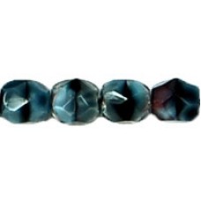 DG-3 Граненые Бусины 4мм Blue/Green w/Black Swirl (26607) - 1200шт