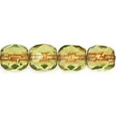 DG-3 Граненые Бусины 4мм Olivine - Copper-Lined (CL50230) - 1200шт