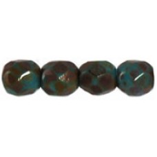 DG-3 Граненые Бусины 4мм Persian Turquoise - Picasso (T63150) - 1200шт