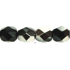 DG-4 Граненые Бусины 6мм Chrome - 1/2 Coated Jet (CH23980) - 600шт