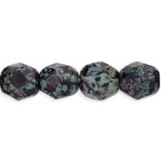 DG-4 Граненые Бусины 6мм Jet - Picasso (T23980) - 600шт