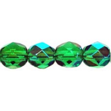 DG-4 Граненые Бусины 6мм Emerald AB (X50130) - 600шт