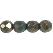 DG-4 Граненые Бусины 6мм Turqoise - Bronze Picasso (LG63130) - 600шт