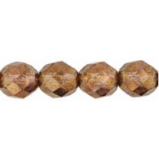 DG-5 Граненые Бусины 8мм Luster - Transparent Gold/Smokey Topaz (LG00030) - 300шт