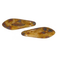 DG-10 Two Hole Daggers бусины 16х5мм Opaque Beige - Picasso (T13050) - 600шт